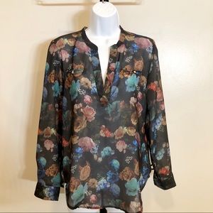 Mossimo Floral Blouse Sz XS